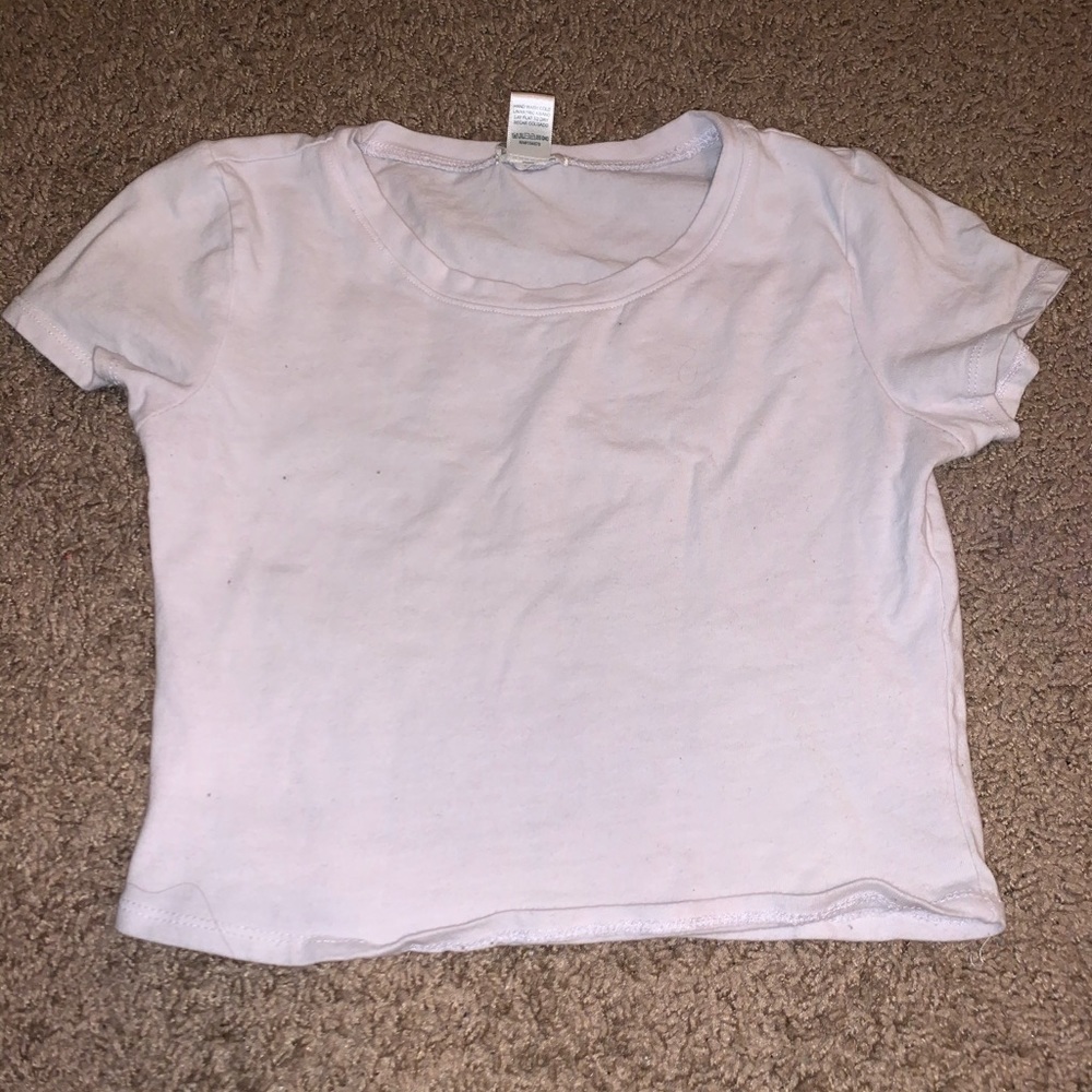 white crop top